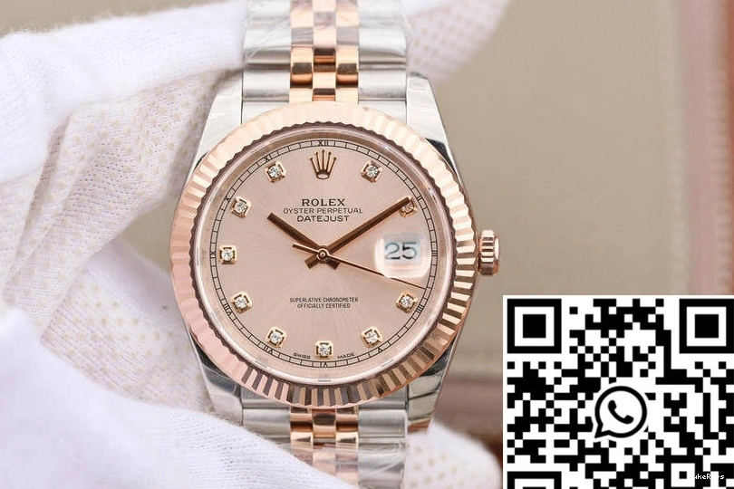 Gold Dial Sundust Rose Datejust EW Rolex M126331-0008 Factory 0329
